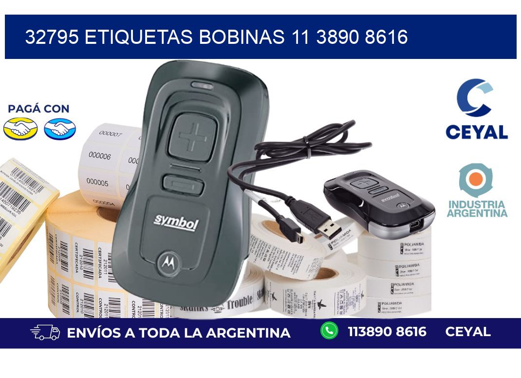 32795 ETIQUETAS BOBINAS 11 3890 8616
