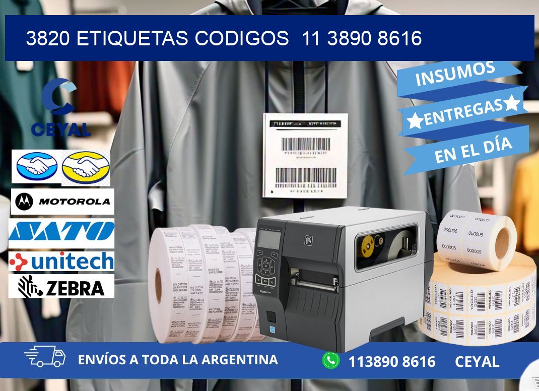 3820 ETIQUETAS CODIGOS  11 3890 8616