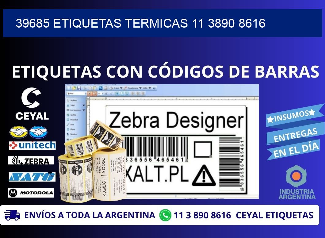 39685 ETIQUETAS TERMICAS 11 3890 8616