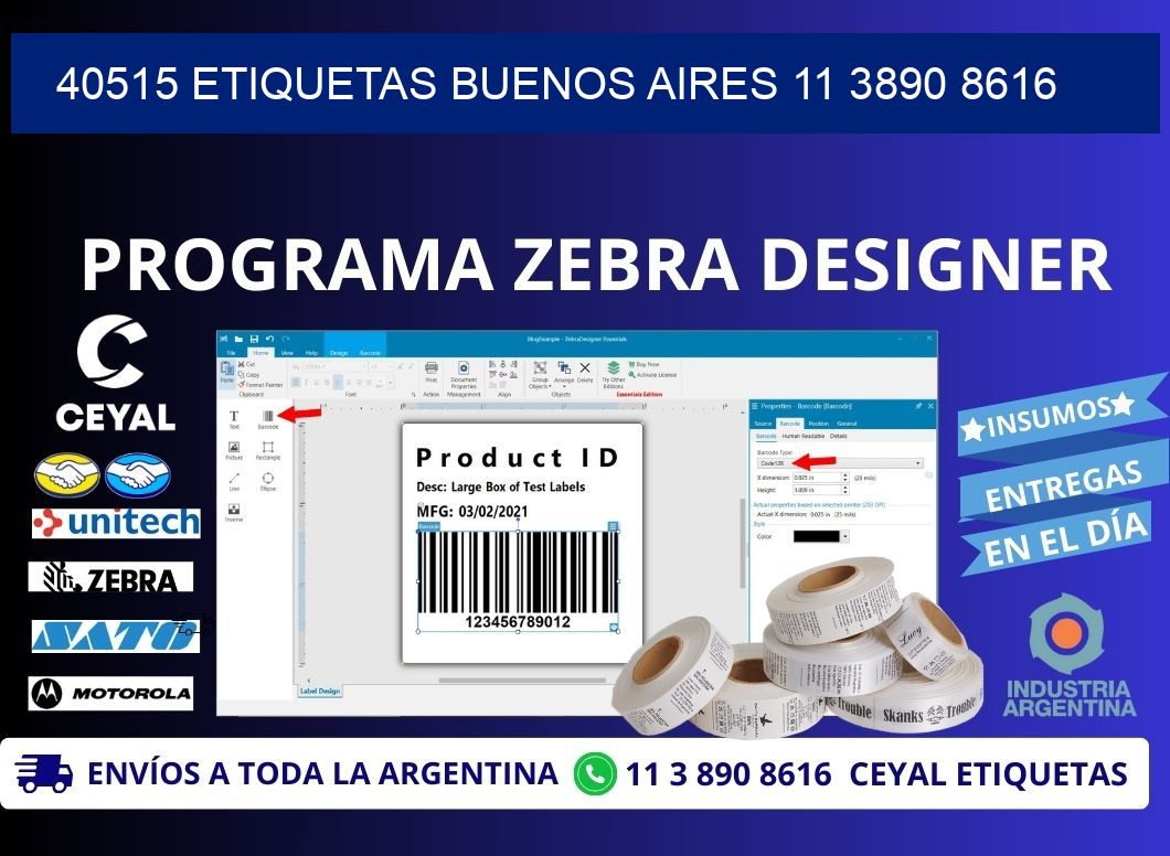 40515 ETIQUETAS BUENOS AIRES 11 3890 8616
