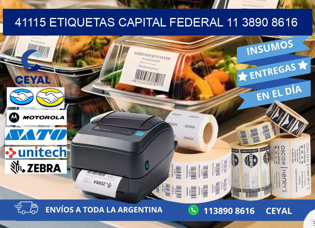 41115 ETIQUETAS CAPITAL FEDERAL 11 3890 8616