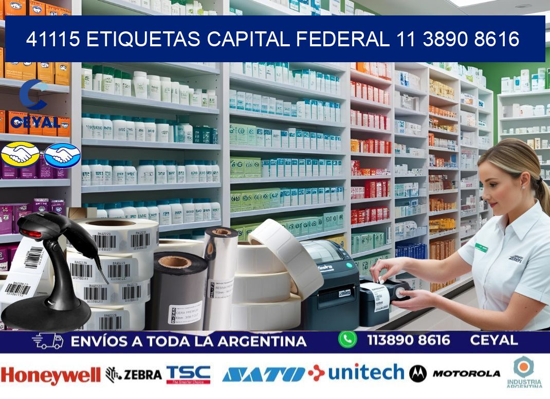 41115 ETIQUETAS CAPITAL FEDERAL 11 3890 8616