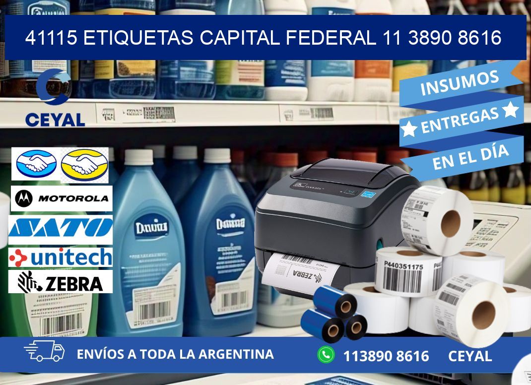 41115 ETIQUETAS CAPITAL FEDERAL 11 3890 8616