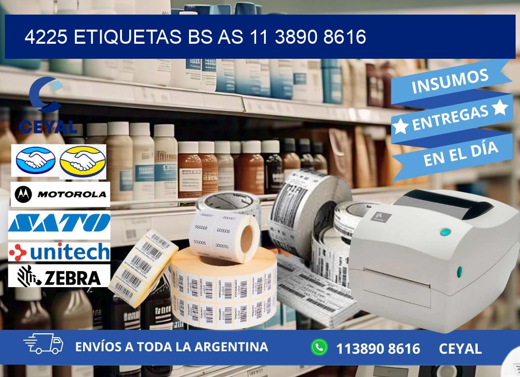 4225 ETIQUETAS BS AS 11 3890 8616
