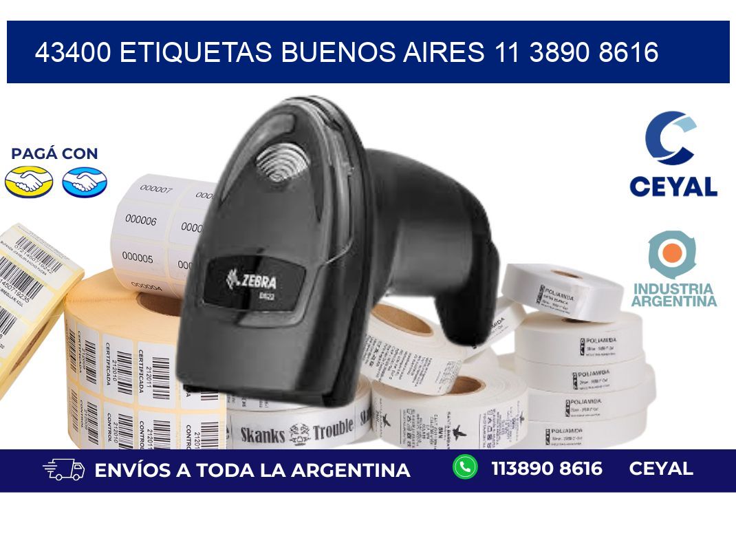 43400 ETIQUETAS BUENOS AIRES 11 3890 8616