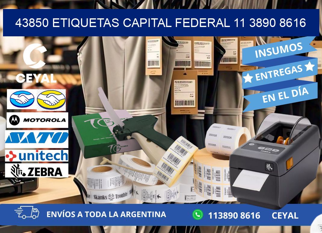 43850 ETIQUETAS CAPITAL FEDERAL 11 3890 8616