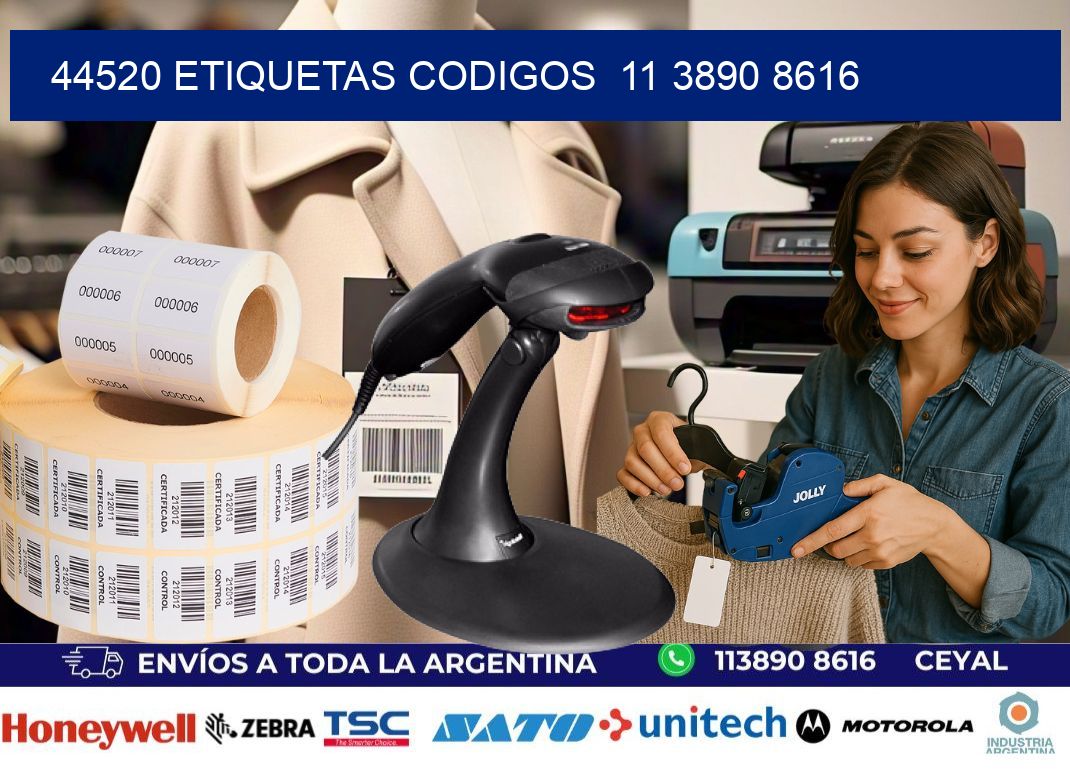 44520 ETIQUETAS CODIGOS  11 3890 8616