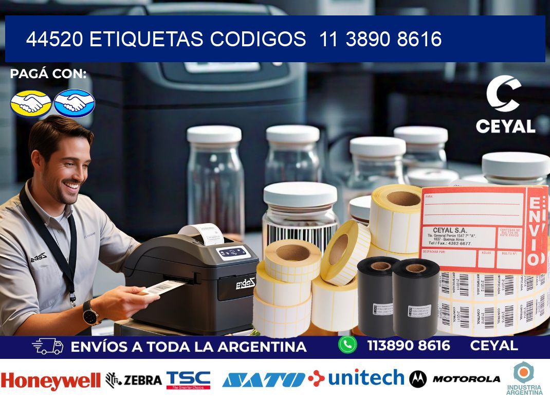 44520 ETIQUETAS CODIGOS  11 3890 8616