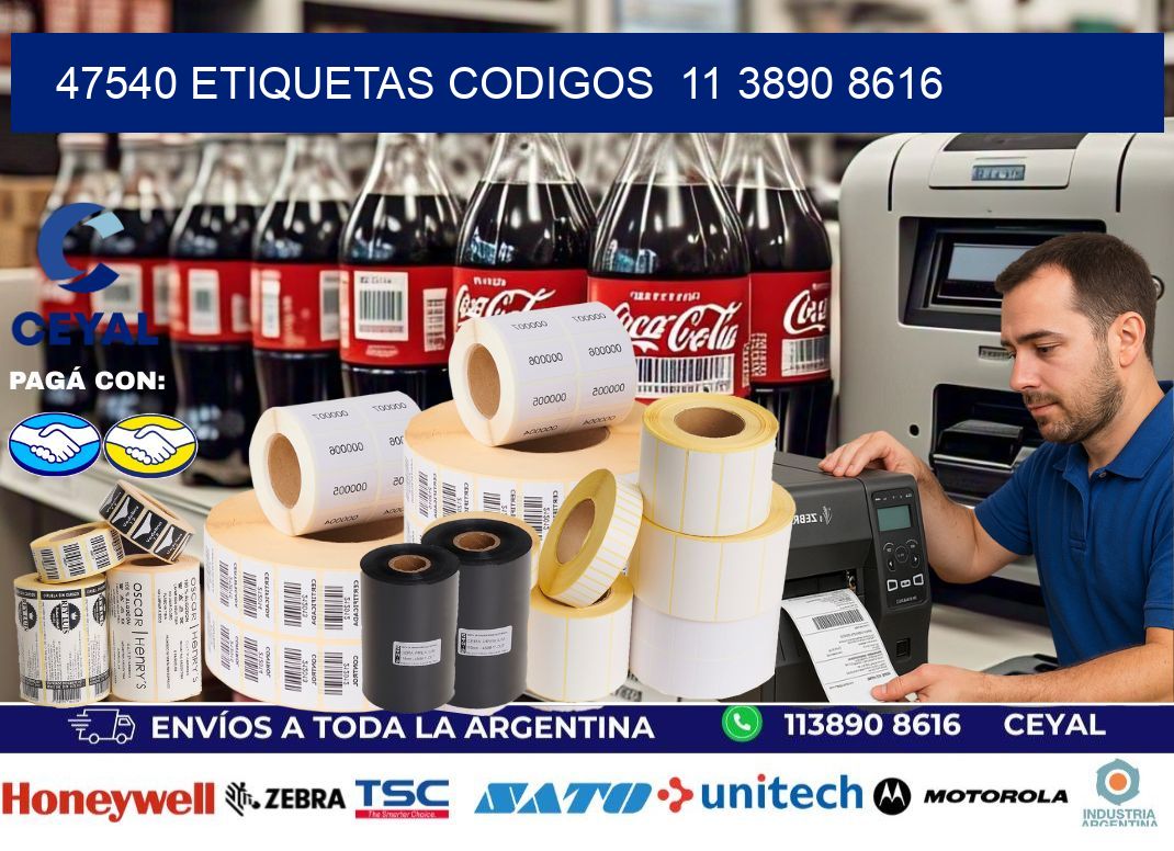 47540 ETIQUETAS CODIGOS  11 3890 8616