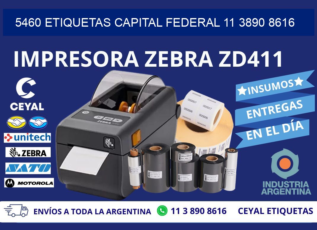 5460 ETIQUETAS CAPITAL FEDERAL 11 3890 8616