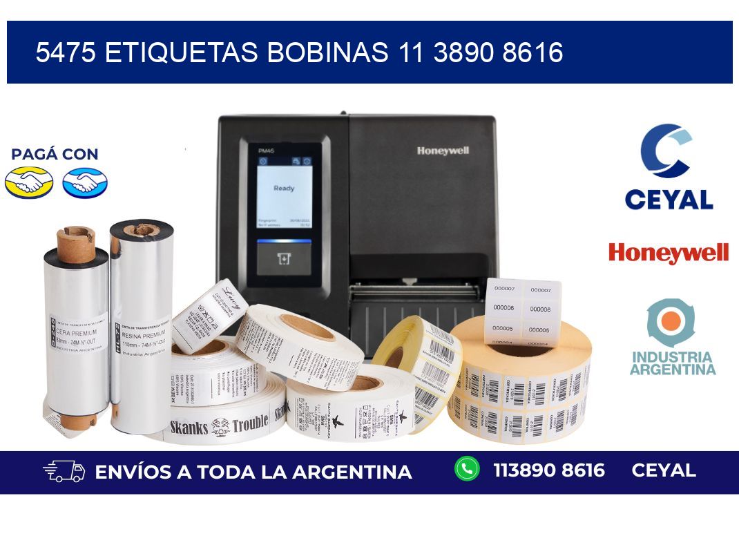 5475 ETIQUETAS BOBINAS 11 3890 8616