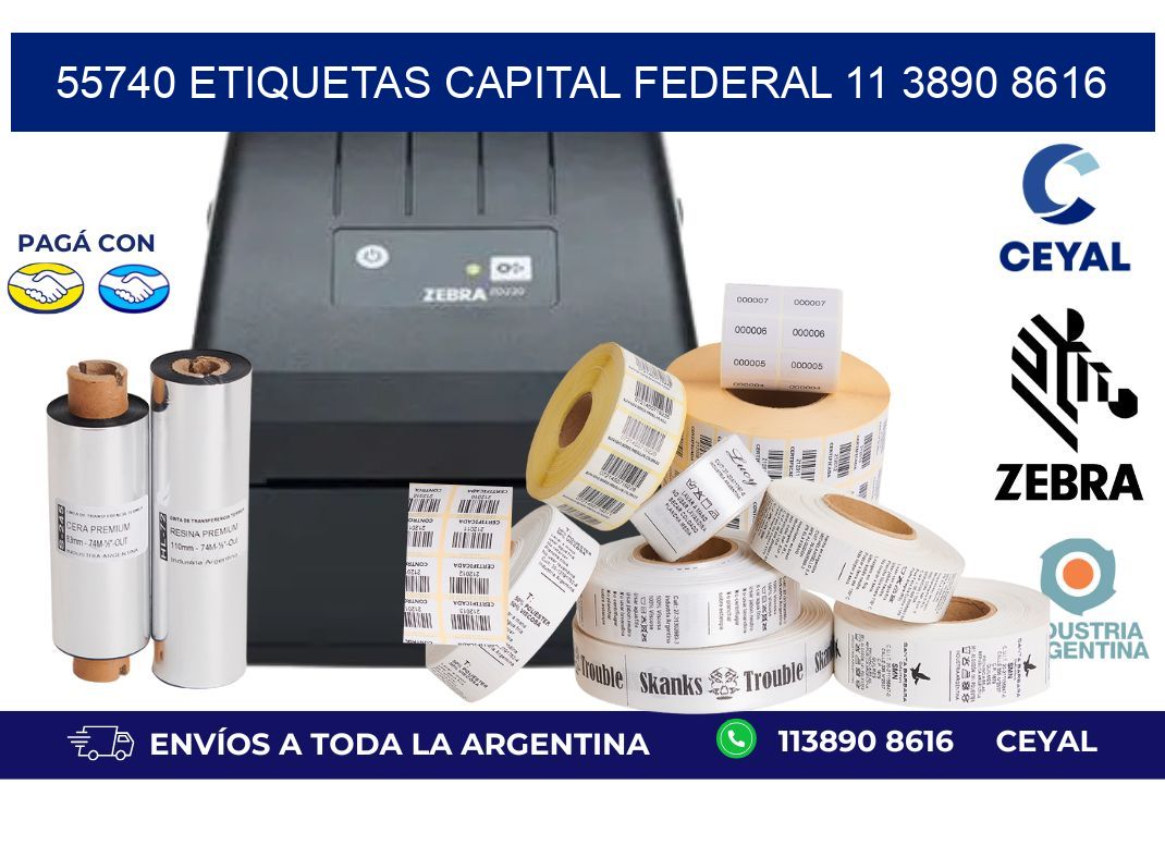 55740 ETIQUETAS CAPITAL FEDERAL 11 3890 8616