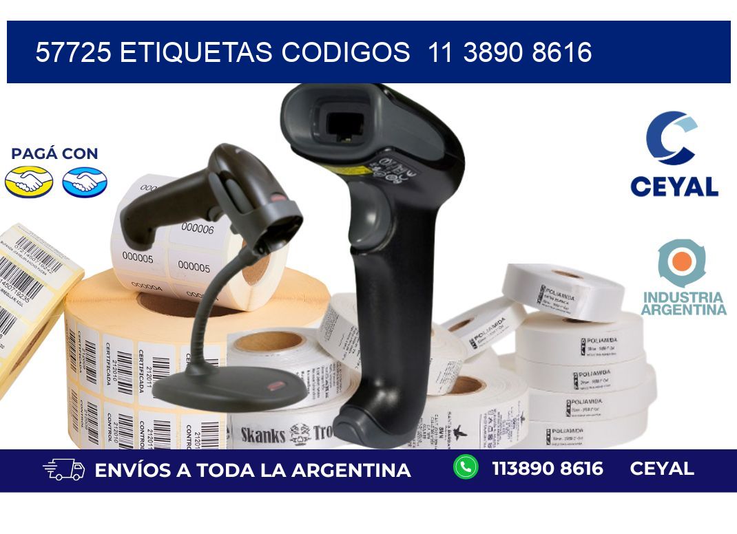 57725 ETIQUETAS CODIGOS  11 3890 8616