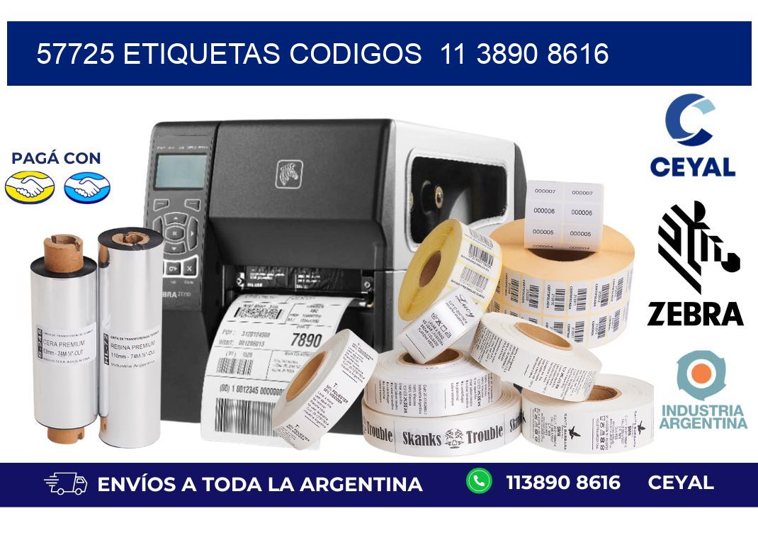 57725 ETIQUETAS CODIGOS  11 3890 8616