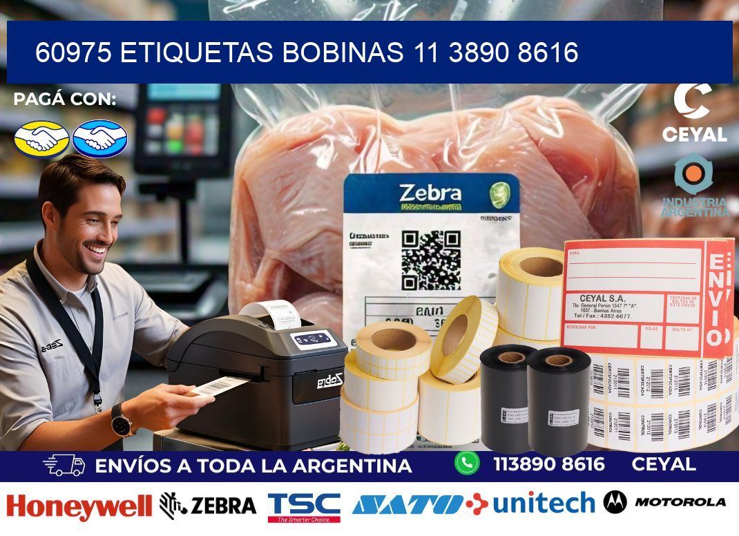 60975 ETIQUETAS BOBINAS 11 3890 8616