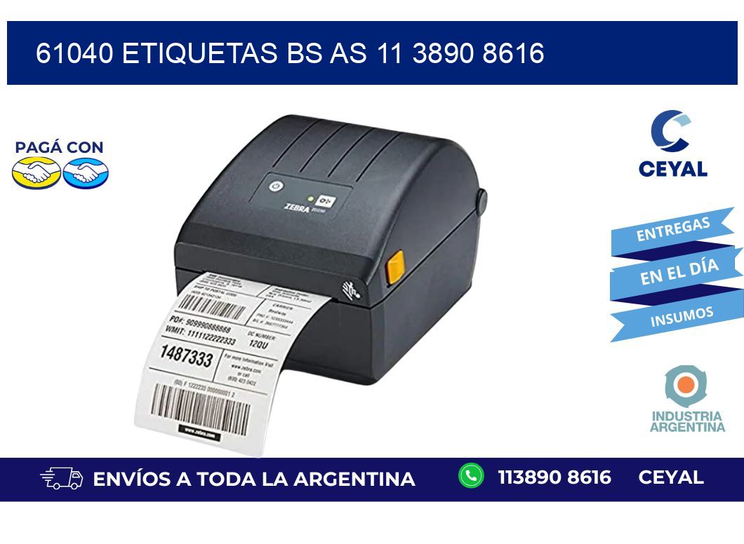 61040 ETIQUETAS BS AS 11 3890 8616