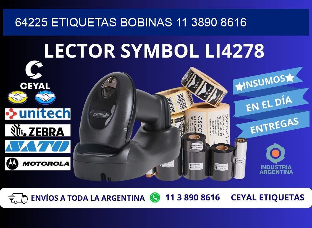 64225 ETIQUETAS BOBINAS 11 3890 8616