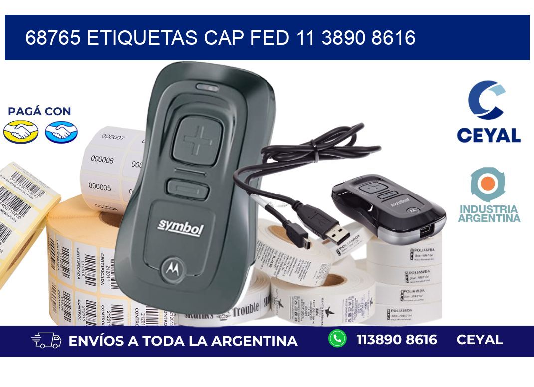 68765 ETIQUETAS CAP FED 11 3890 8616