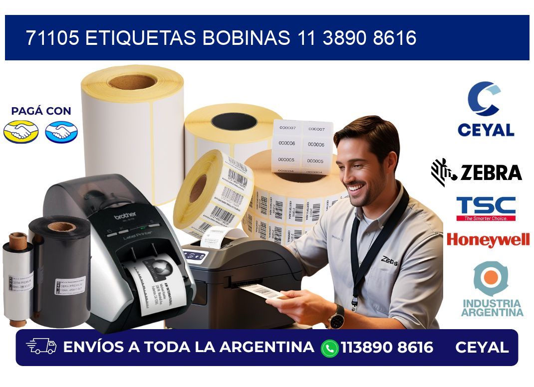 71105 ETIQUETAS BOBINAS 11 3890 8616
