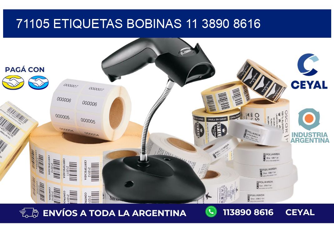 71105 ETIQUETAS BOBINAS 11 3890 8616
