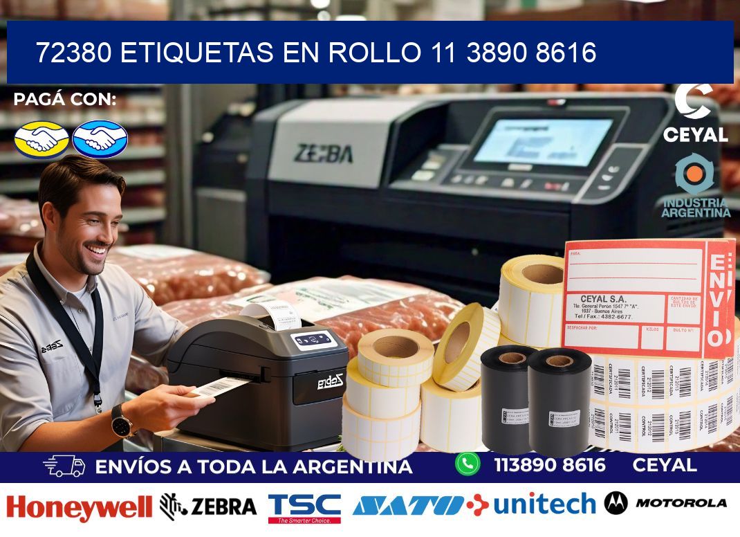 72380 ETIQUETAS EN ROLLO 11 3890 8616