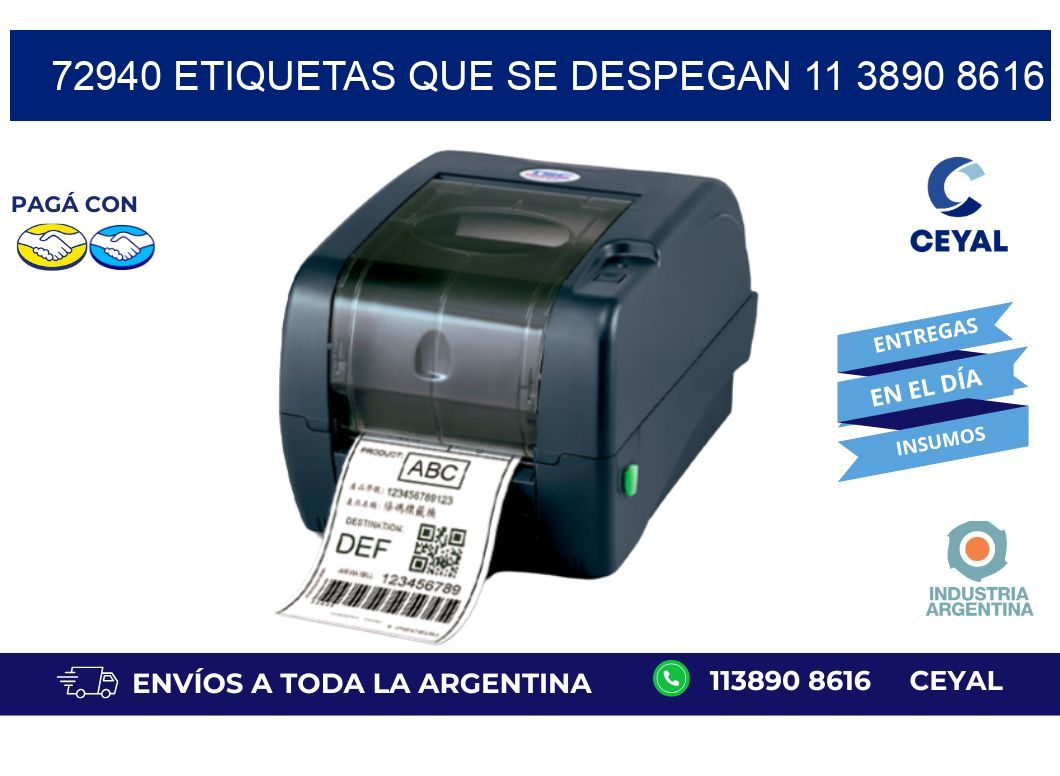 72940 ETIQUETAS QUE SE DESPEGAN 11 3890 8616