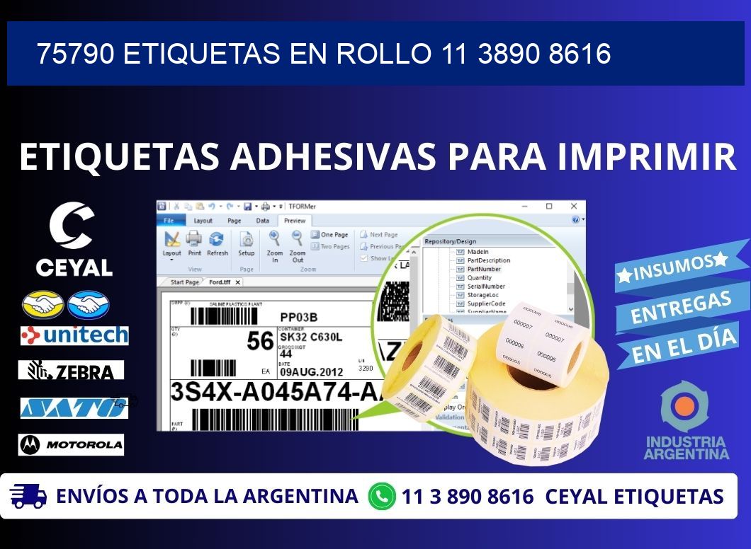 75790 ETIQUETAS EN ROLLO 11 3890 8616