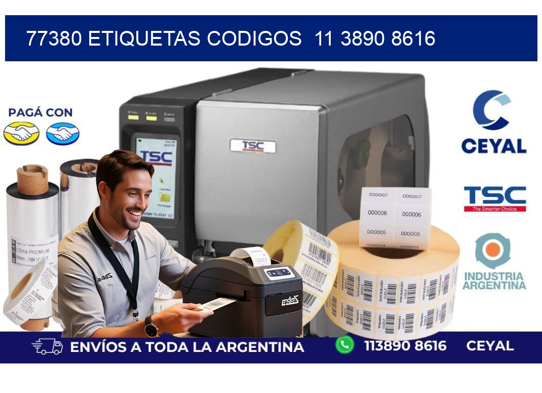 77380 ETIQUETAS CODIGOS  11 3890 8616