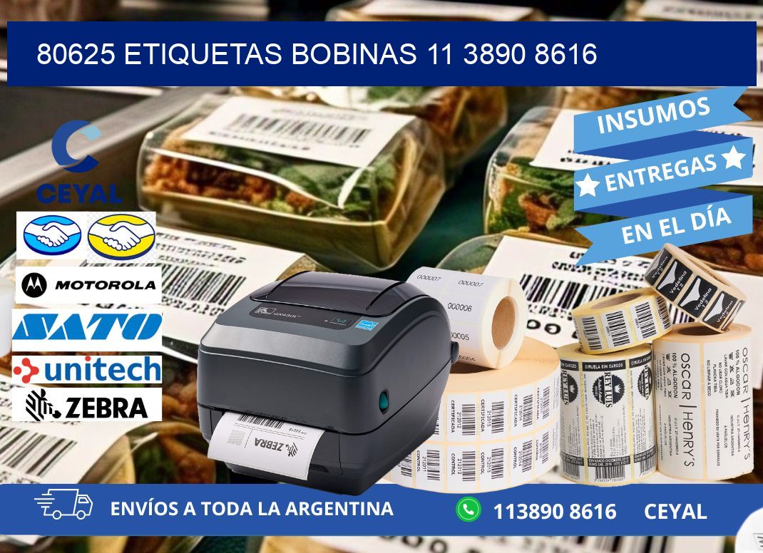 80625 ETIQUETAS BOBINAS 11 3890 8616
