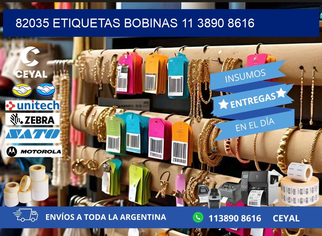 82035 ETIQUETAS BOBINAS 11 3890 8616