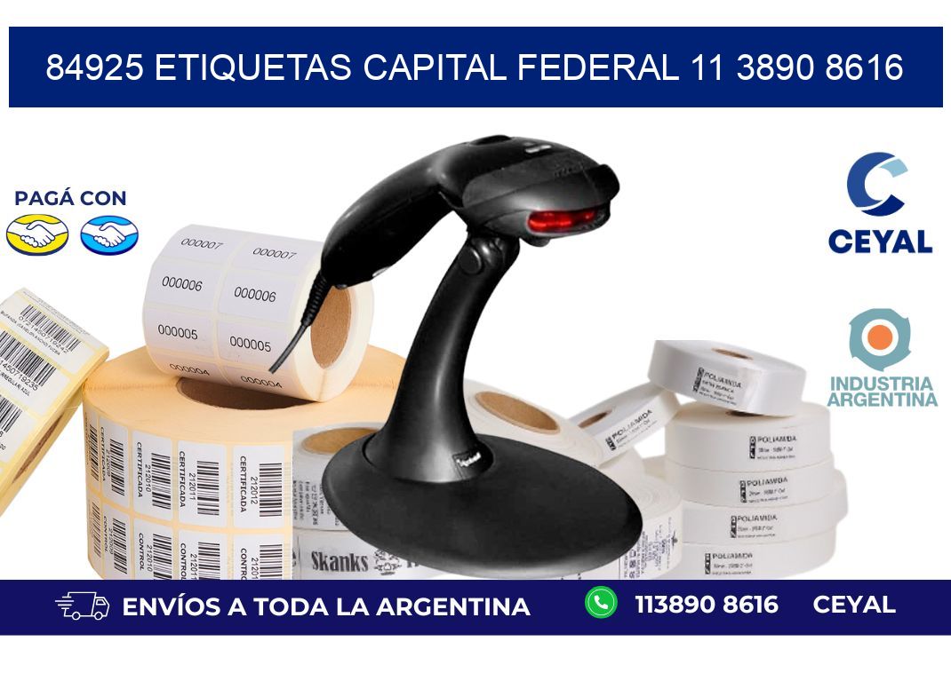 84925 ETIQUETAS CAPITAL FEDERAL 11 3890 8616