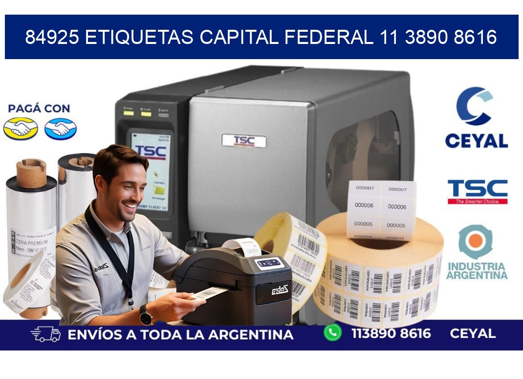 84925 ETIQUETAS CAPITAL FEDERAL 11 3890 8616