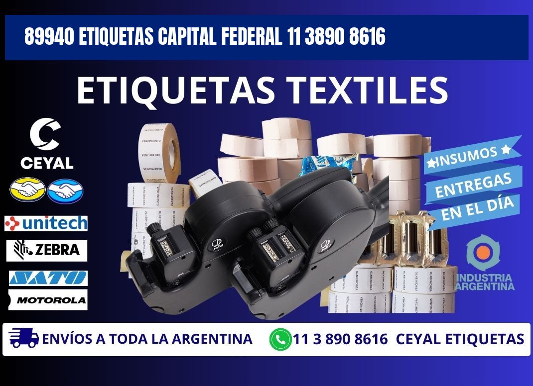 89940 ETIQUETAS CAPITAL FEDERAL 11 3890 8616