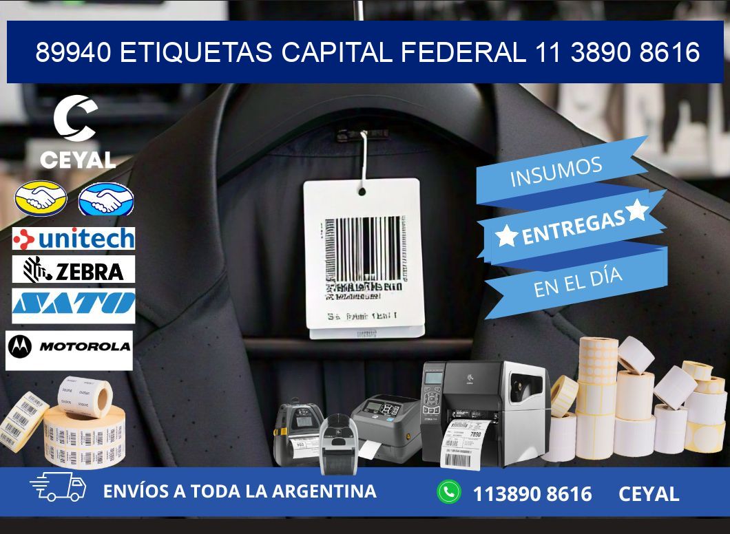 89940 ETIQUETAS CAPITAL FEDERAL 11 3890 8616