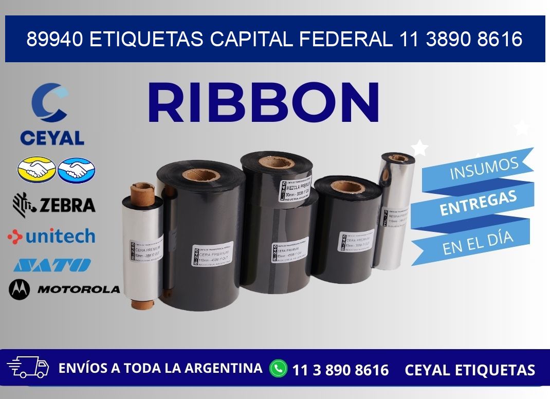 89940 ETIQUETAS CAPITAL FEDERAL 11 3890 8616