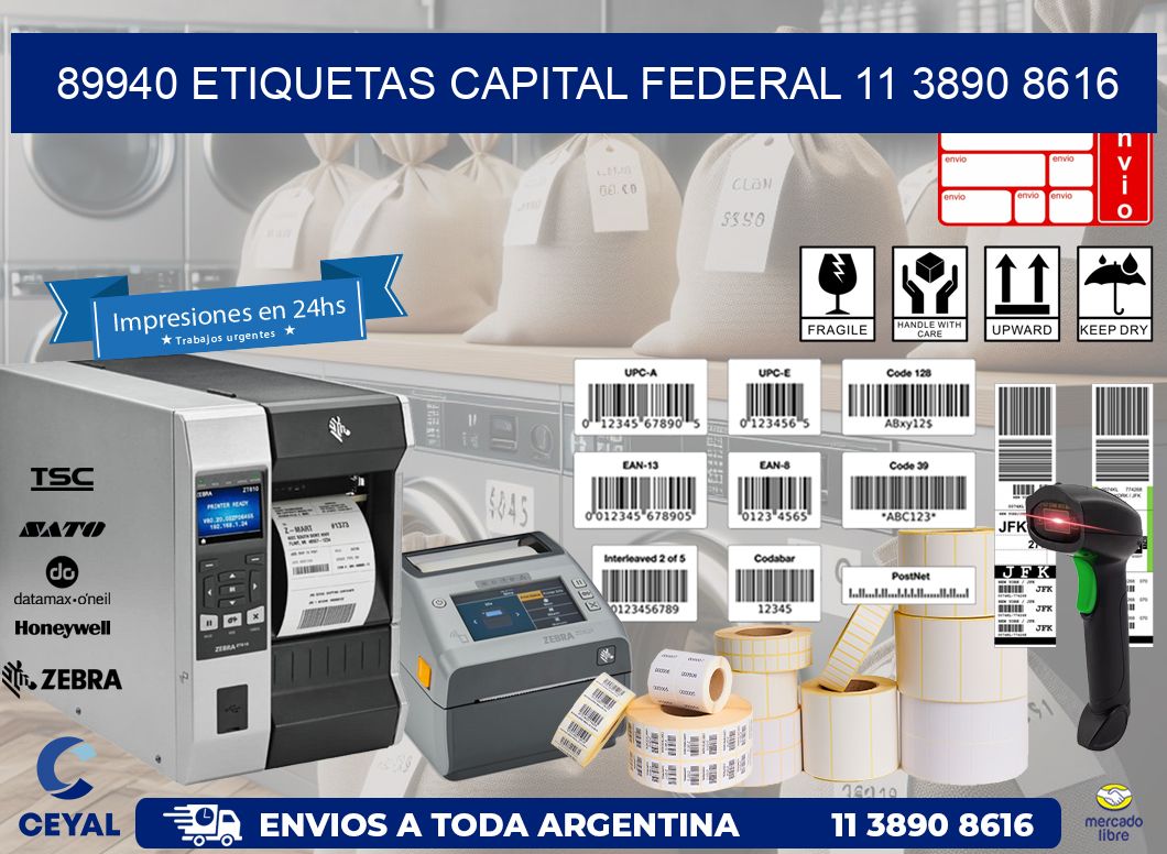 89940 ETIQUETAS CAPITAL FEDERAL 11 3890 8616
