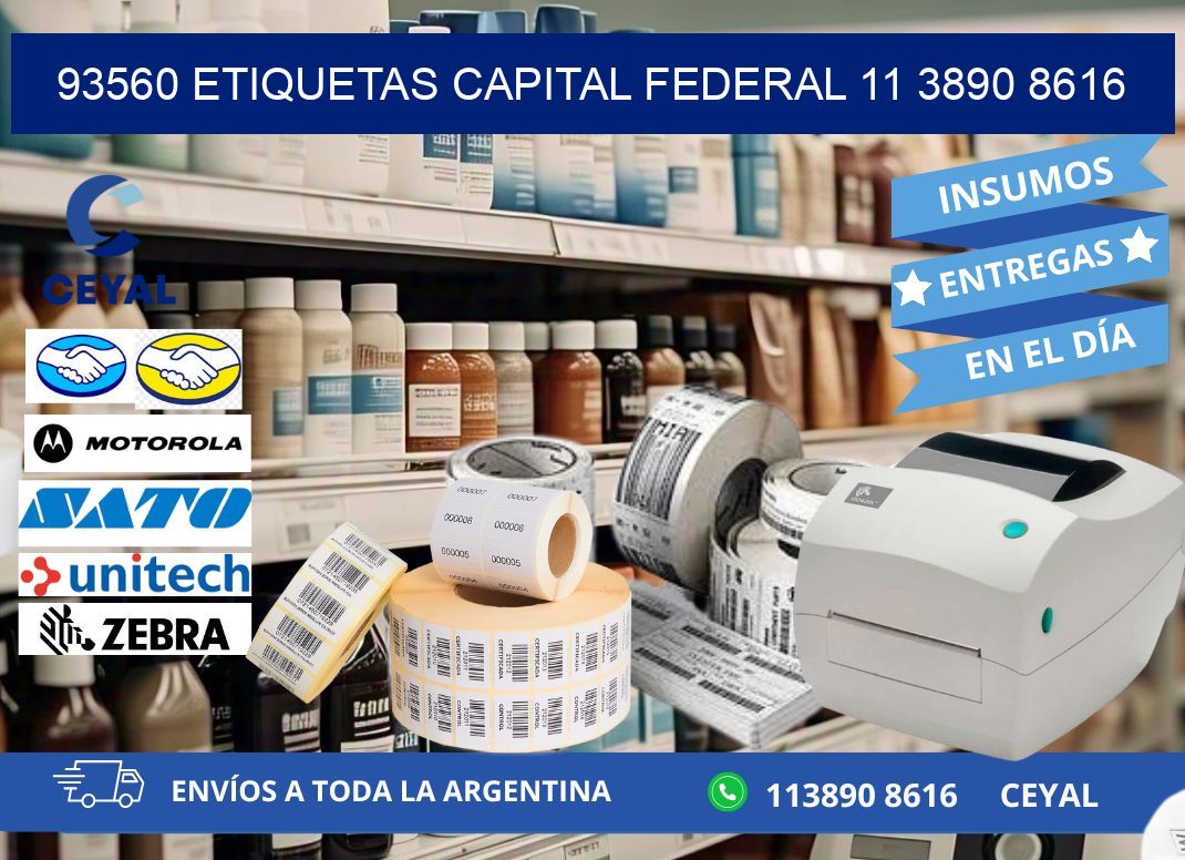 93560 ETIQUETAS CAPITAL FEDERAL 11 3890 8616