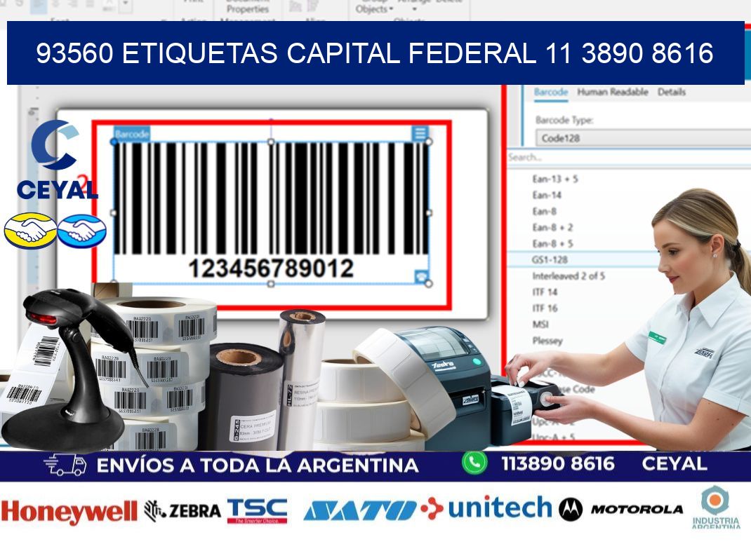 93560 ETIQUETAS CAPITAL FEDERAL 11 3890 8616
