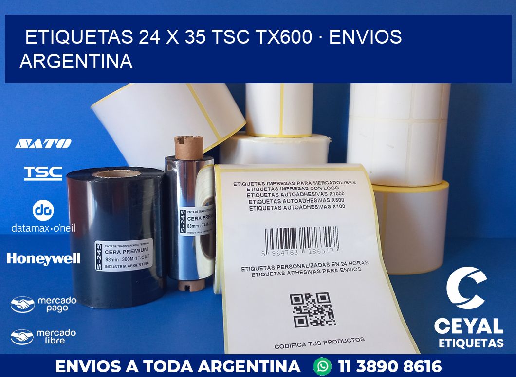 ETIQUETAS 24 x 35 TSC TX600 · ENVIOS ARGENTINA