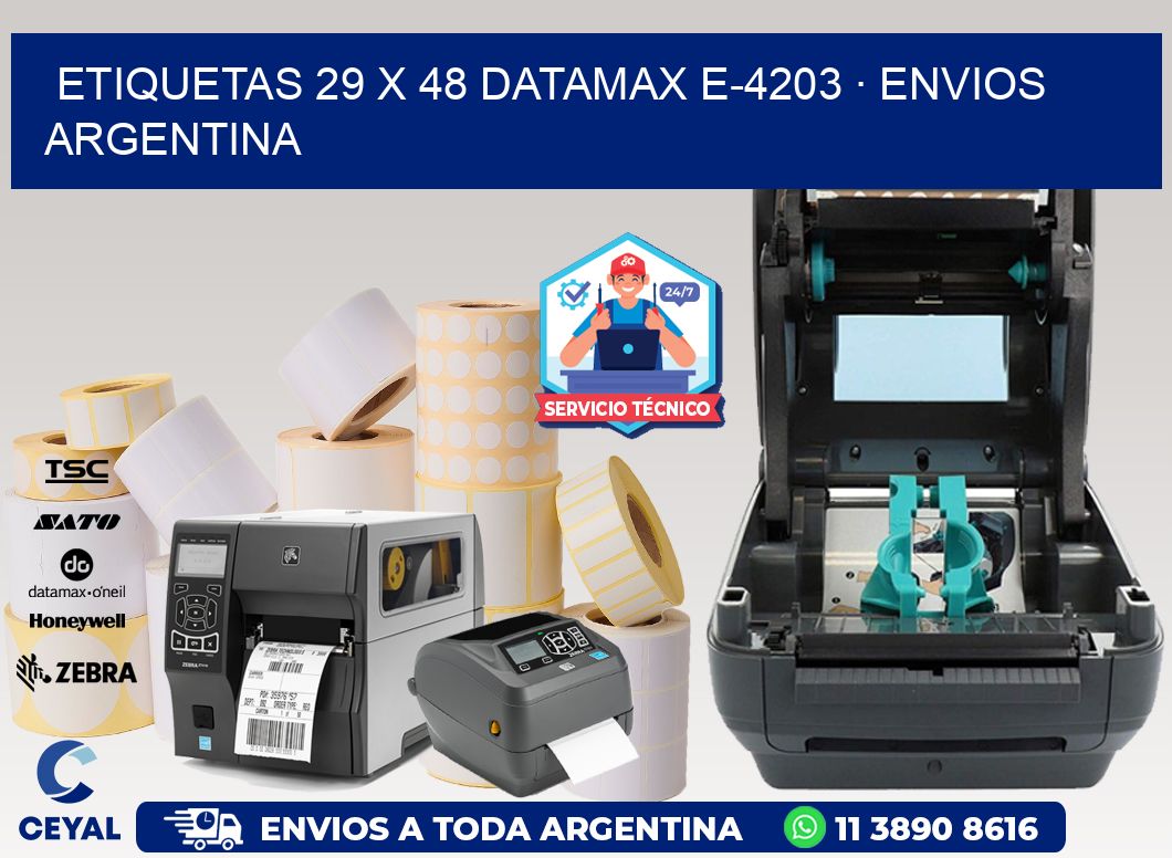 ETIQUETAS 29 x 48 DATAMAX E-4203 · ENVIOS ARGENTINA