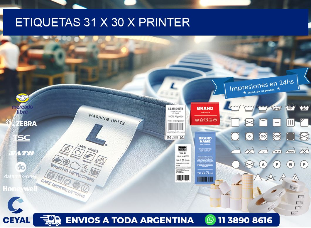 ETIQUETAS 31 x 30 X PRINTER