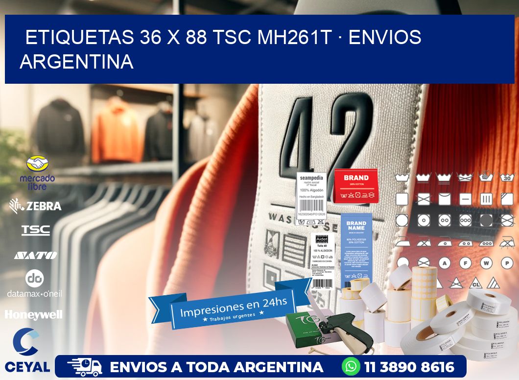 ETIQUETAS 36 x 88 TSC MH261T · ENVIOS ARGENTINA