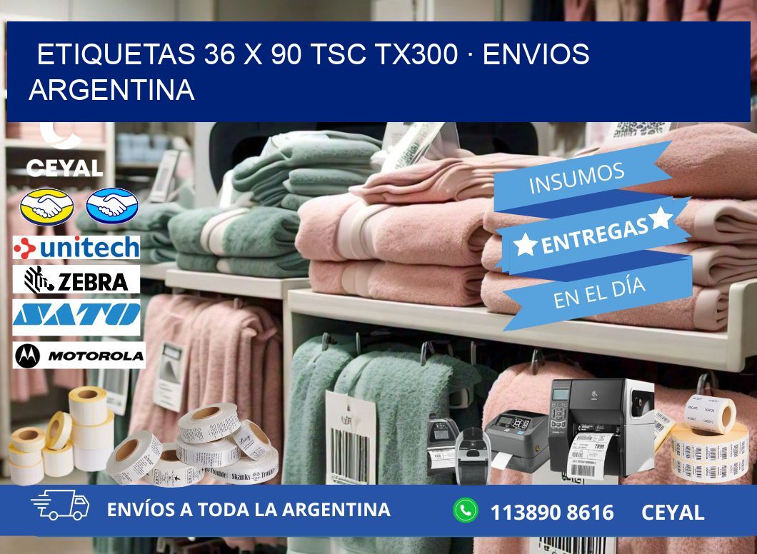 ETIQUETAS 36 x 90 TSC TX300 · ENVIOS ARGENTINA