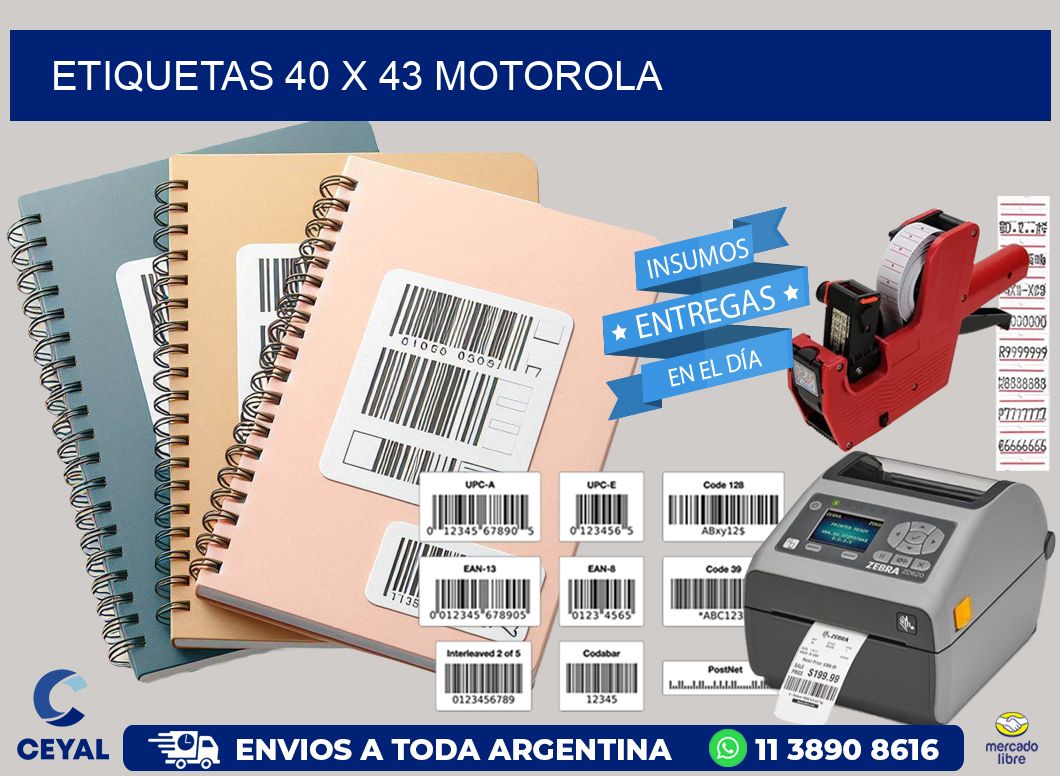 ETIQUETAS 40 x 43 MOTOROLA
