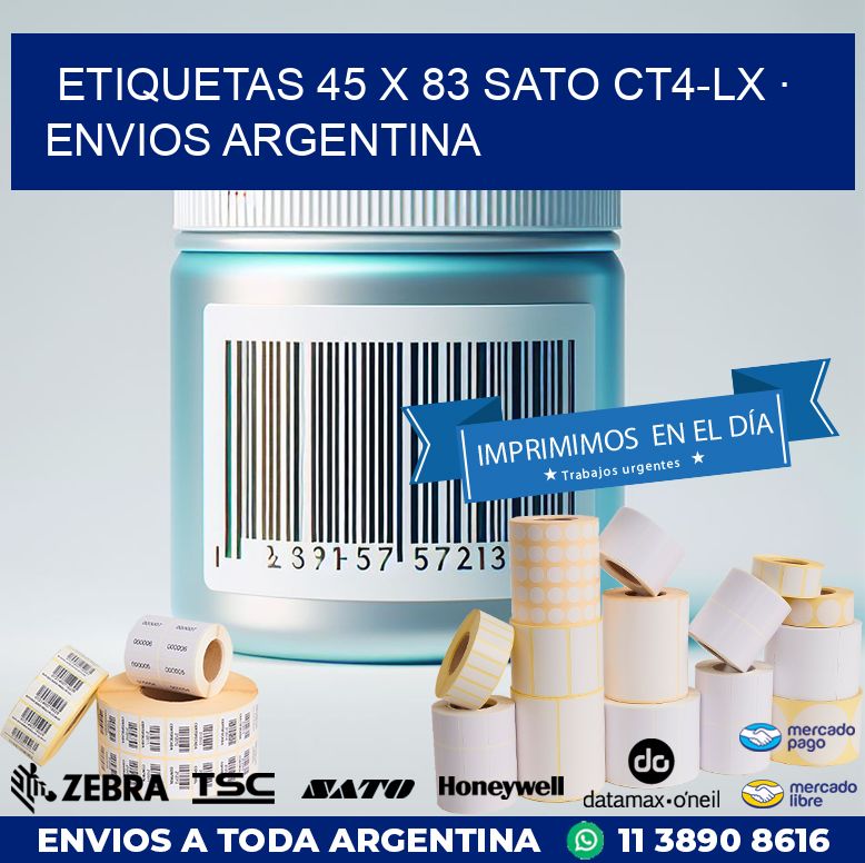 ETIQUETAS 45 x 83 SATO CT4-LX · ENVIOS ARGENTINA