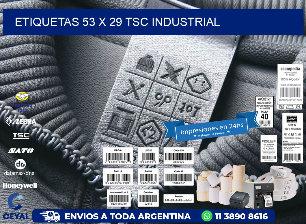 ETIQUETAS 53 x 29 TSC INDUSTRIAL