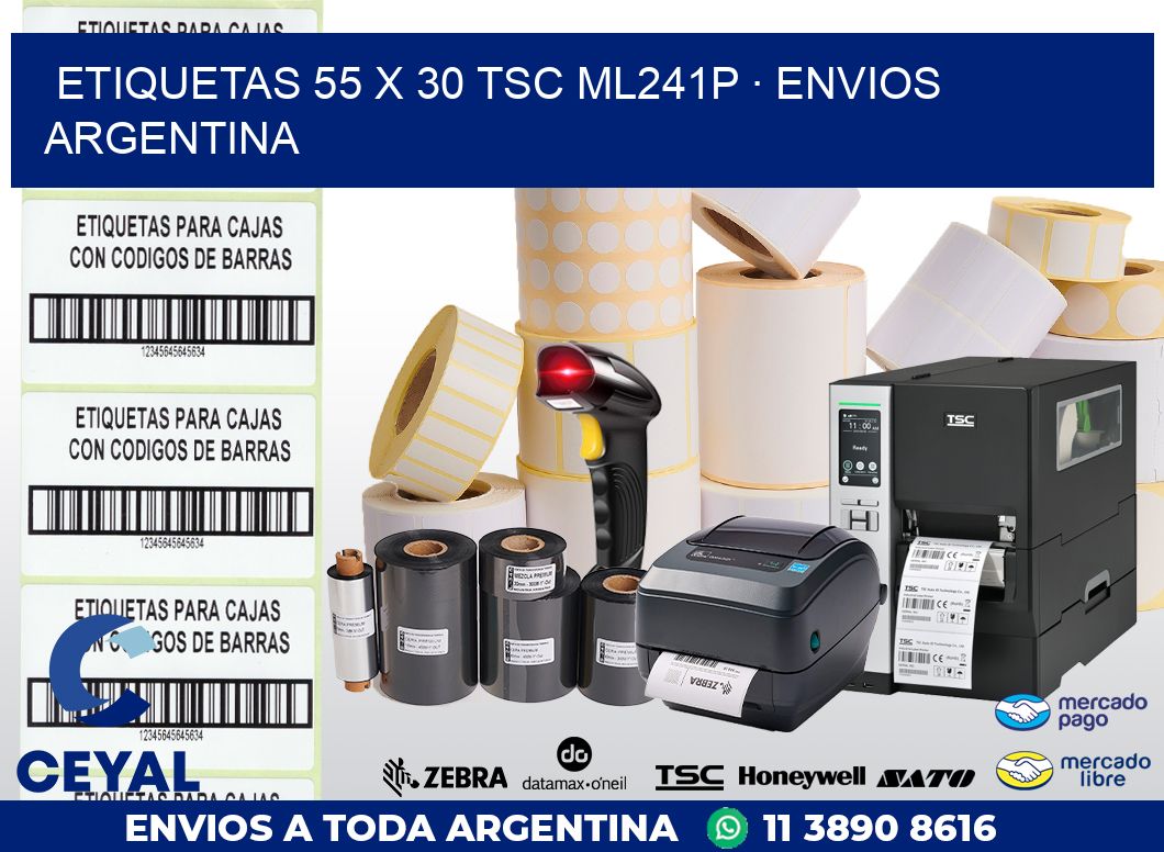 ETIQUETAS 55 x 30 TSC ML241P · ENVIOS ARGENTINA