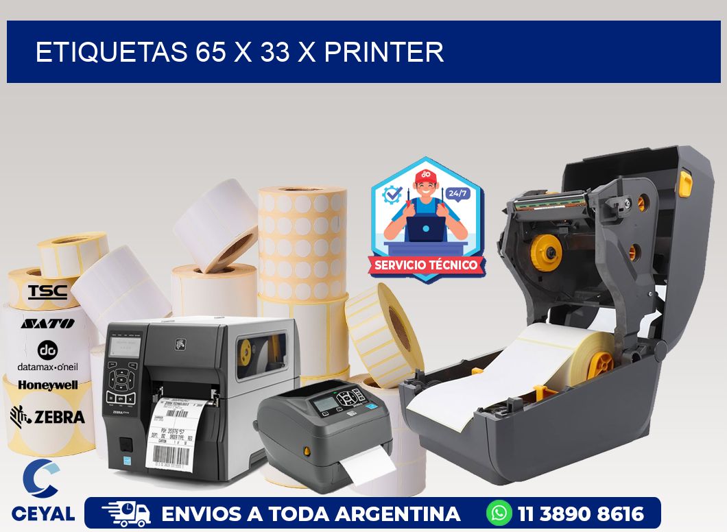 ETIQUETAS 65 x 33 X PRINTER