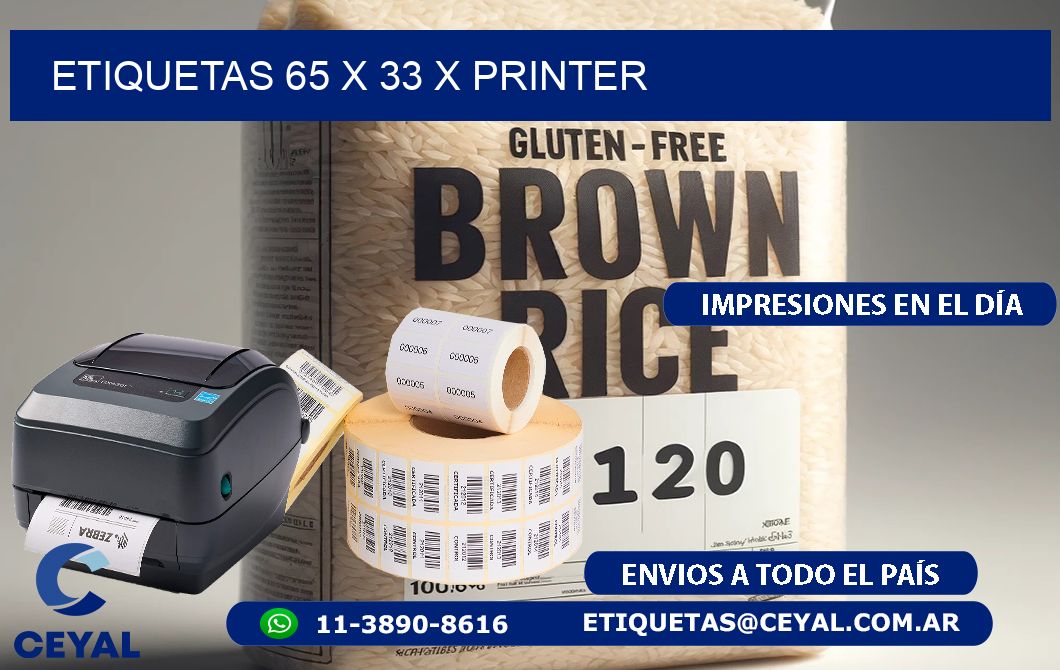 ETIQUETAS 65 x 33 X PRINTER