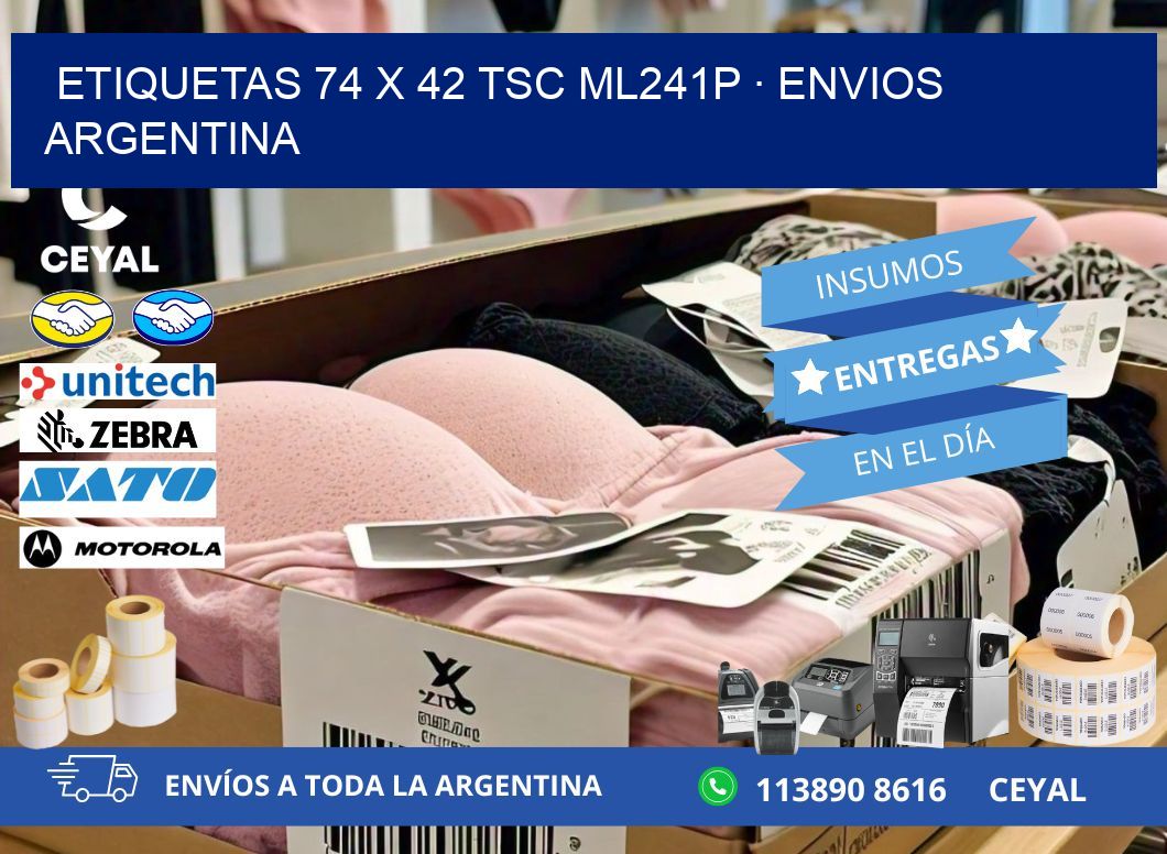 ETIQUETAS 74 x 42 TSC ML241P · ENVIOS ARGENTINA